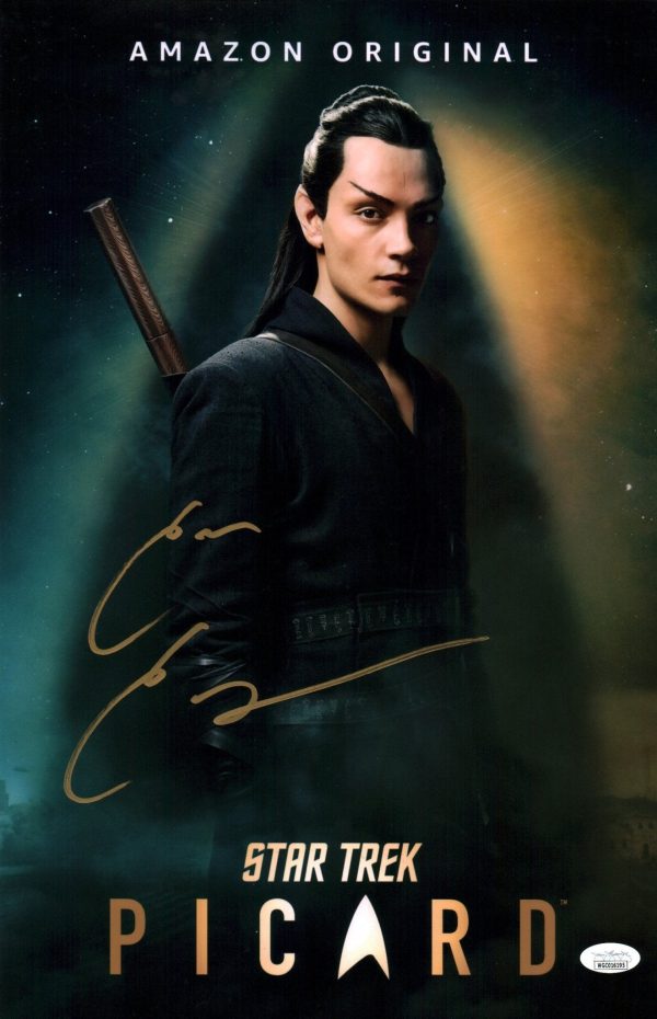 Evan Evagora Star Trek: Picard 11x17 Signed Photo Poster JSA Certified Autograph Fashion