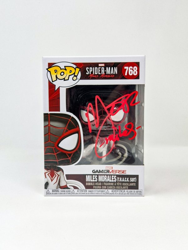 Nadji Jeter Spider-Man Miles Morales T.R.A.C.K. Suit #768 Signed Funko Pop JSA Certified Autograph Fashion - Image 5