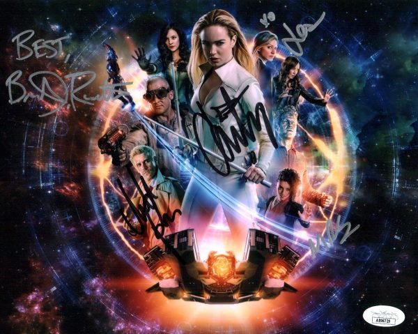 DC Legends of Tomorrow 8x10 Signed Photo Cast x5  Routh, Richardson-Sellers, Ryan, Macallan, Lotz JSA Certified Autograph Online - Image 2