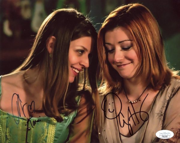 Buffy the Vampire Slayer 8x10 Signed Photo Cast x2 Benson, Hannigan JSA Certified Autograph Online Hot Sale