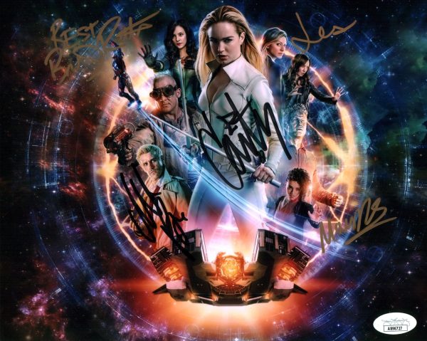 DC Legends of Tomorrow 8x10 Signed Photo Cast x5  Routh, Richardson-Sellers, Ryan, Macallan, Lotz JSA Certified Autograph Online - Image 3