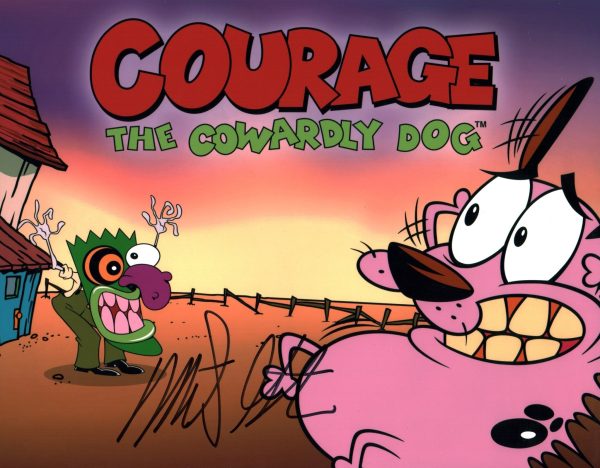 Marty Grabstein Courage the Cowardly Dog 11x14 Signed Mini Poster JSA Certified Autograph For Discount - Image 2