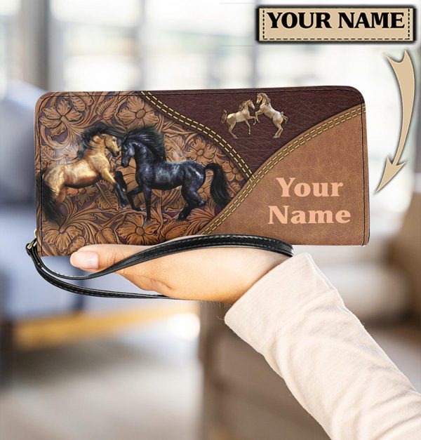 Personalized Horse Clutch Purse, Personalized Gift for Horse Lovers - PU2134PS Online