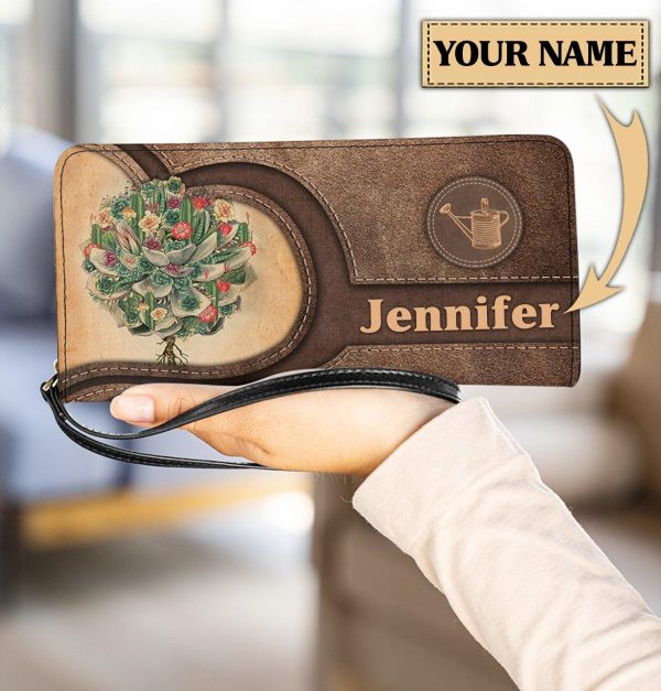 Personalized Gardening Clutch Purse, Personalized Gift for Gardening Lovers - PU906PS For Sale
