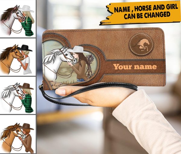 Horse Lover Personalized Clutch Purse, Personalized Gift for Horse Lovers - PU024PS Sale