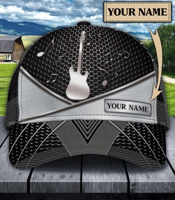 Personalized Guitar Classic Cap, Personalized Gift for Music Lovers, Guitar Lovers - CP2426PS Discount