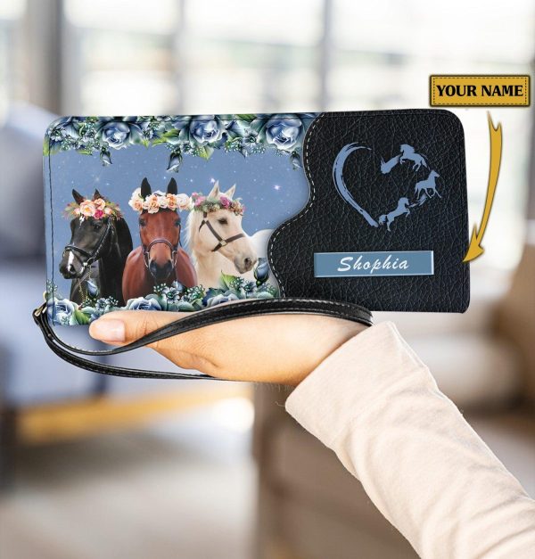Personalized Horse Clutch Purse, Personalized Gift for Horse Lovers - PU574PS For Sale