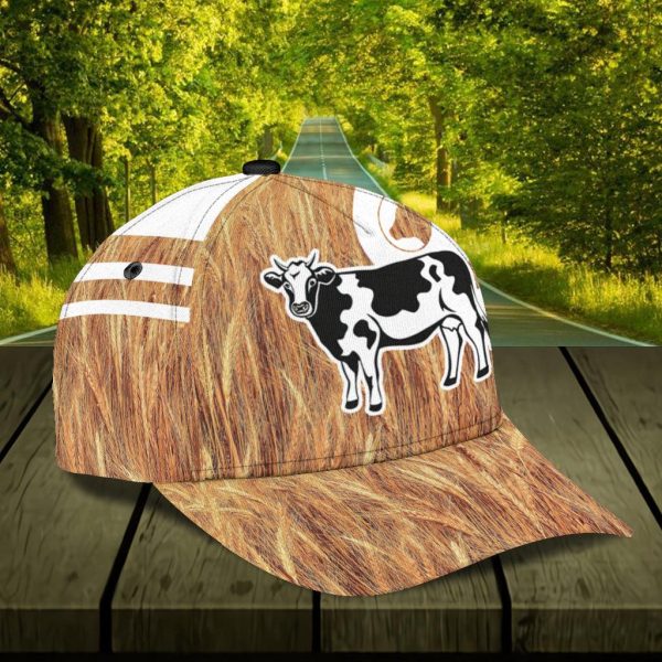 Personalized Cow Classic Cap, Personalized Gift for Farmers, Cow Lovers, Chicken Lovers - CP1758PS Online now - Image 3