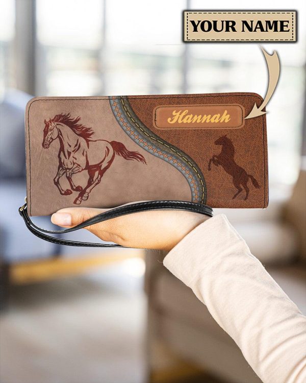 Personalized Horse Clutch Purse, Personalized Gift for Horse Lovers - PU962PS Cheap