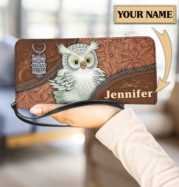 Personalized Owl Clutch Purse, Personalized Gift for Owl Lovers - PU582PS Online Hot Sale