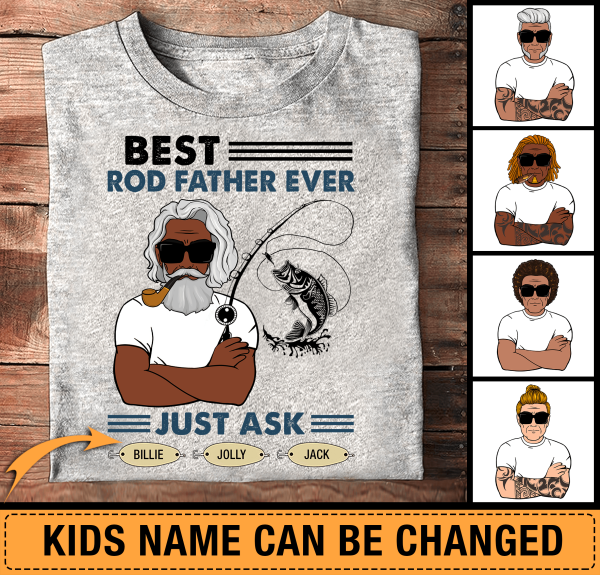 Best Rod Father Ever Fishing Personalized Shirt, Personalized Gift for Fishing Lovers - TS204PS Online Hot Sale