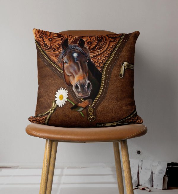 Horse Pillow, Gift for Horse Lovers - PL003PA For Sale