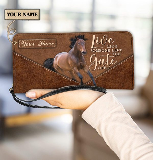 Personalized Horse Clutch Purse, Personalized Gift for Horse Lovers - PU1947PS Fashion