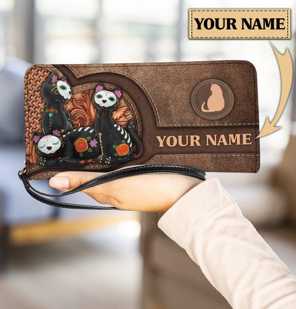 Personalized Cat Clutch Purse, Personalized Gift for Cat Lovers, Cat Mom, Cat Dad - PU1923PS Online now