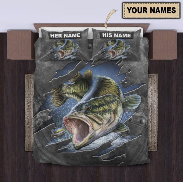 Personalized Fishing Bedding Set, Personalized Gift for Fishing Lovers - BD111PS Online now